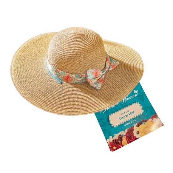 Pioneer Woman Folk Geo Print Straw Hat - Picture 11 of 12